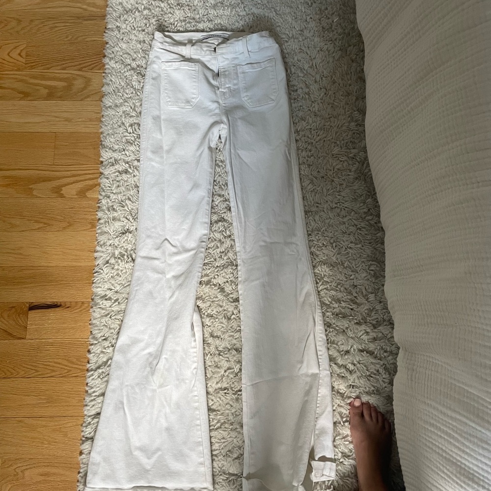 Jbrand new flare white jeans